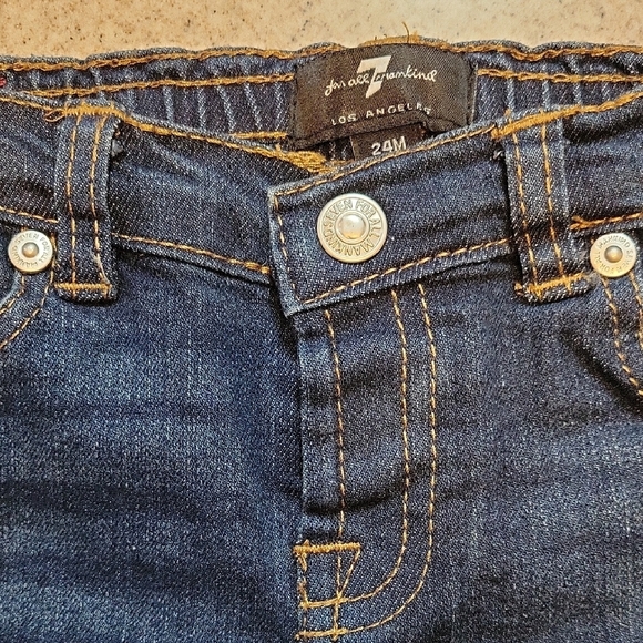 7 For All Mankind Indigo Denim Shorts Size 24 Months - Picture 6 of 10